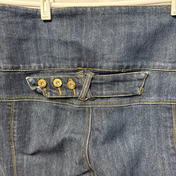 Touch Me High-Waisted Jeans Womens Size 18 Mega Wear Blue Dark Wash Denim - Picture 7 of 9